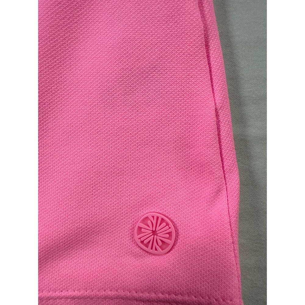 Lilly Pulitzer Luxletic Pink Sleeveless Ruffle Polo Golf Tennis Top Womens M - Picture 3 of 8